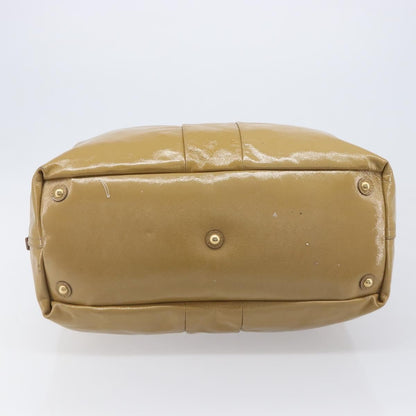 Saint Laurent Easy Y Satchel Patent, Beige, Patent Leather, Handbag