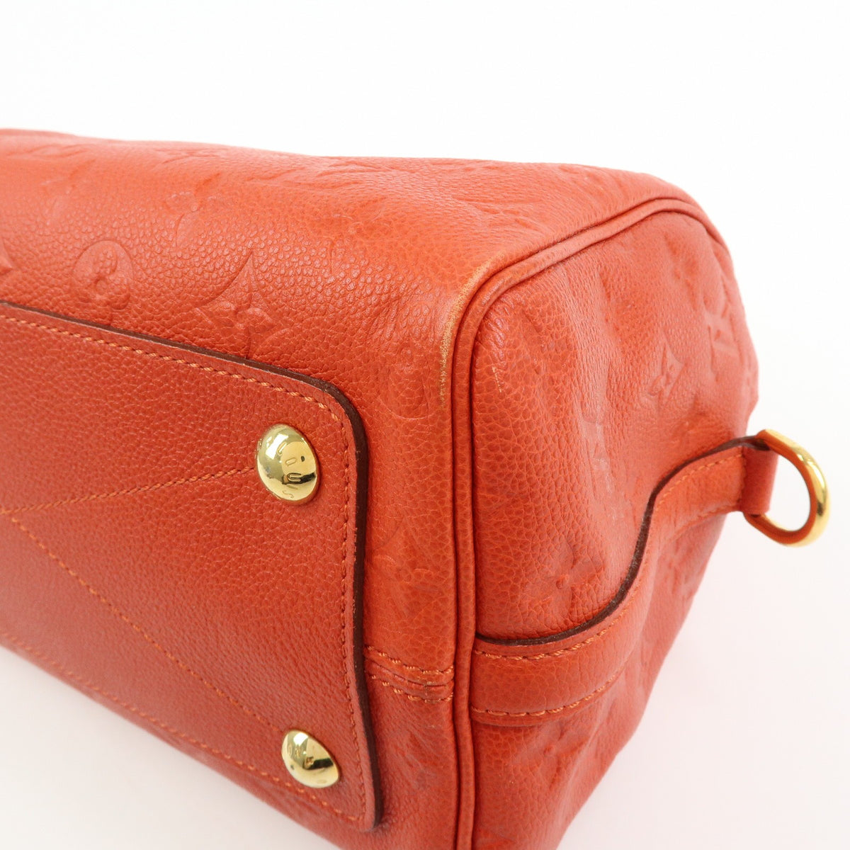 Louis Vuitton Speedy Bandouliere Monogram Empreinte Leather, Orange, Leather, Handbag
