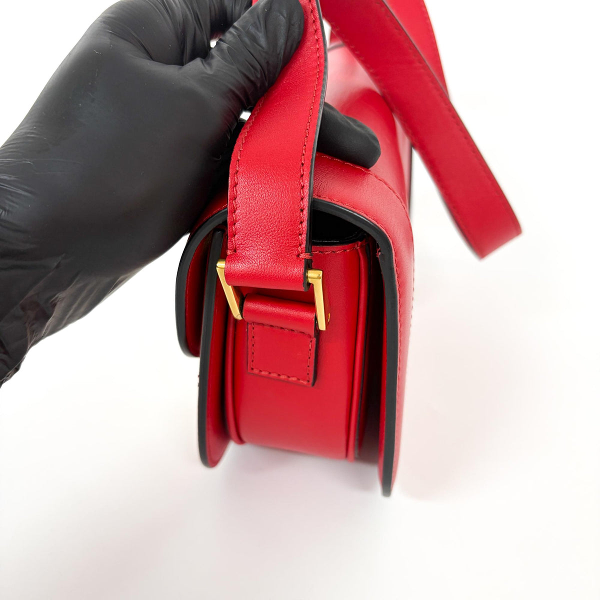 Valentino Garavani Supervee Leather, Red, Leather, Crossbody Bag