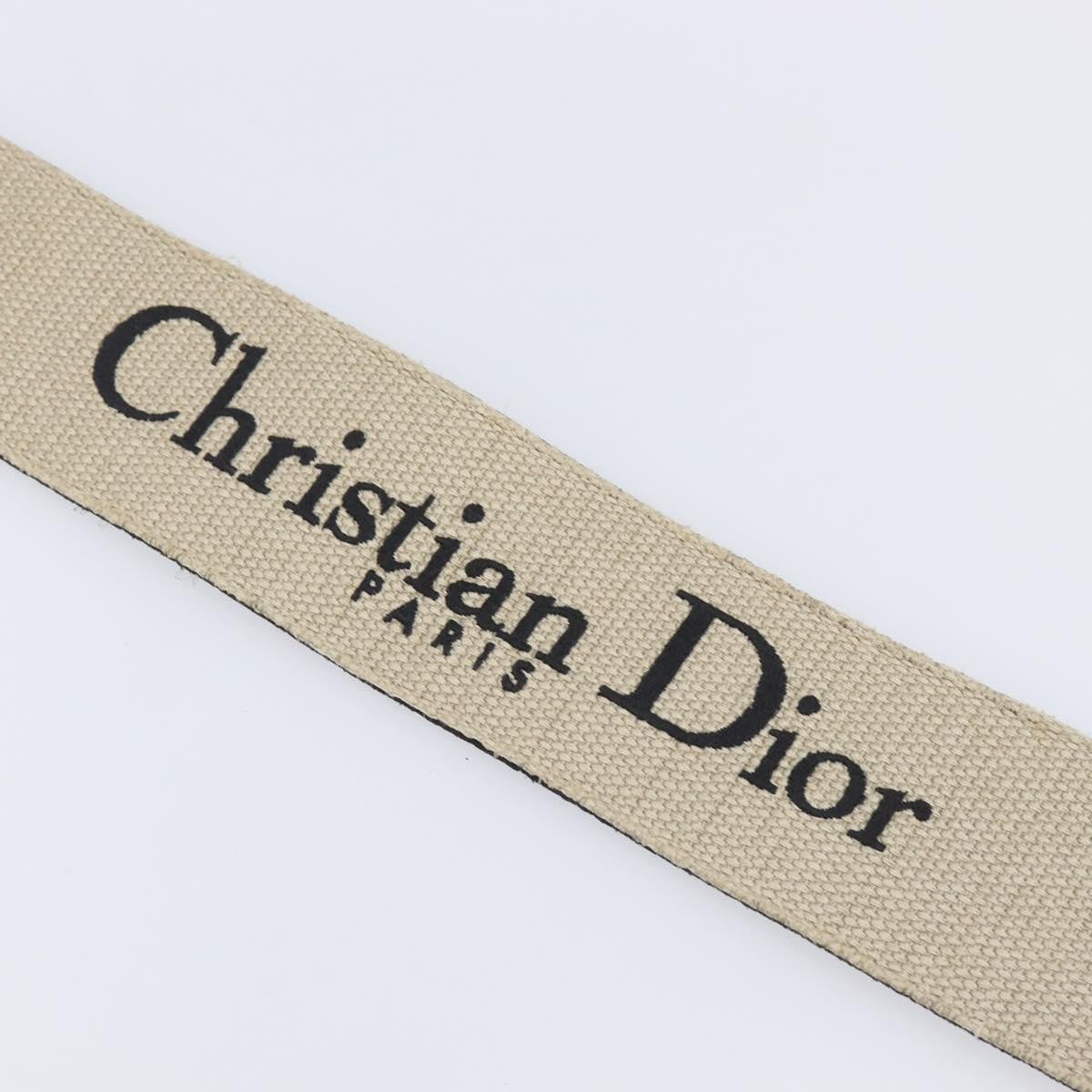 Christian Dior Logo Shoulder Strap Embroidered Canvas, Navy, Canvas, Straps