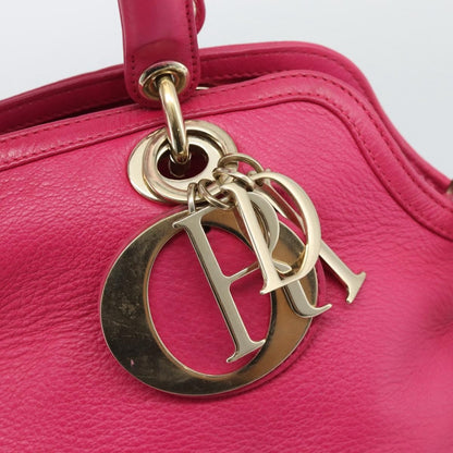 Christian Dior Granville Satchel Leather, Pink, Leather, Handbag