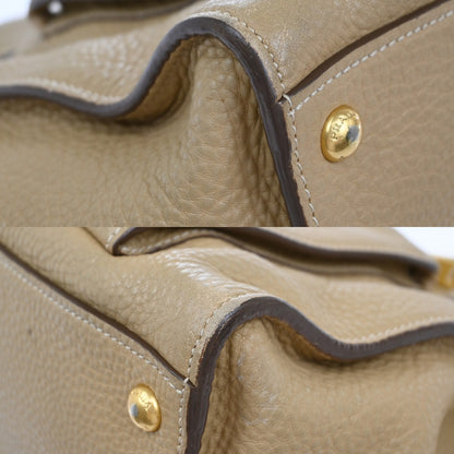 Prada Front Pocket Wing Convertible Vitello Daino, Beige, Leather, Tote Bag