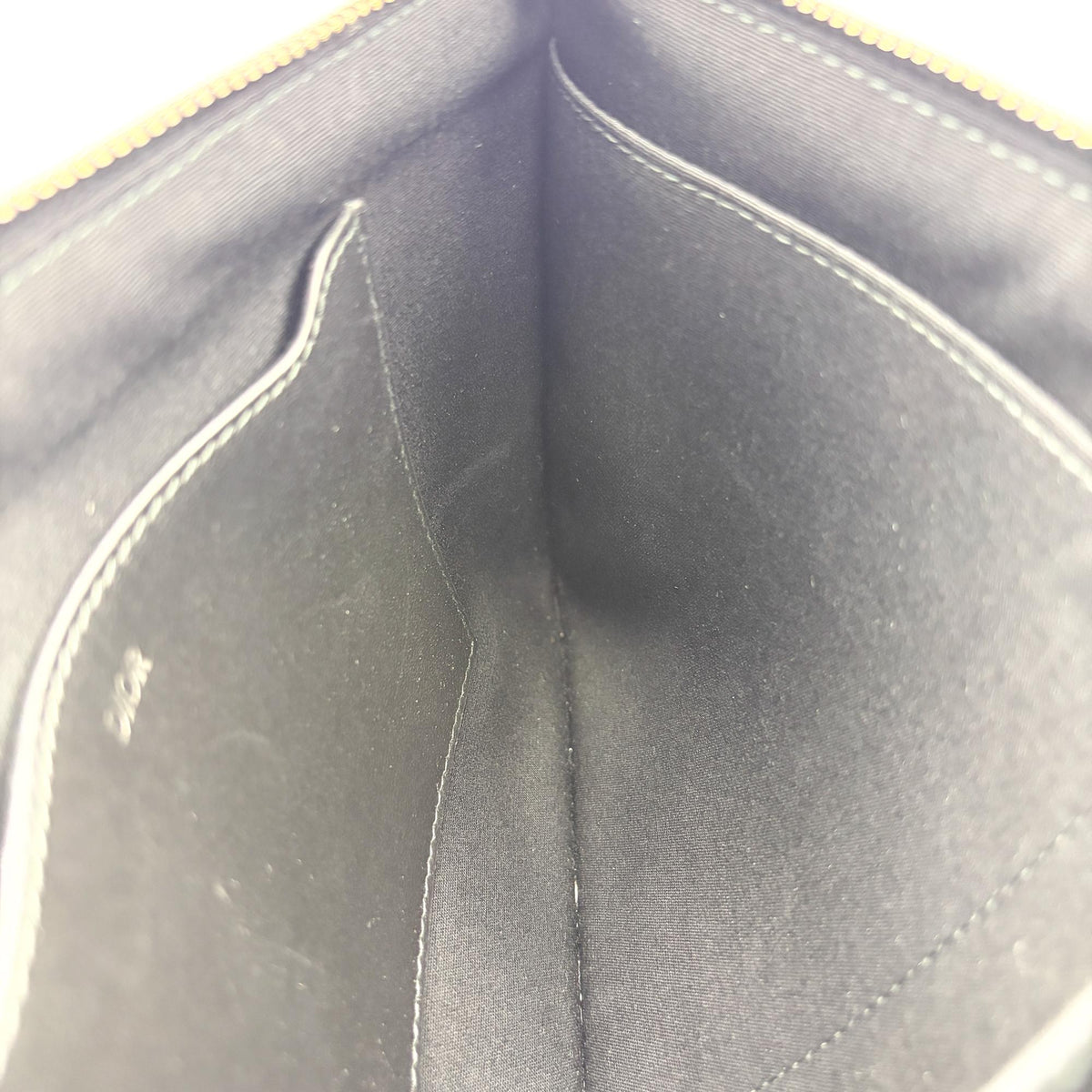 Christian Dior A5 Pouch Printed Oblique Denim, Black, Other, Clutch