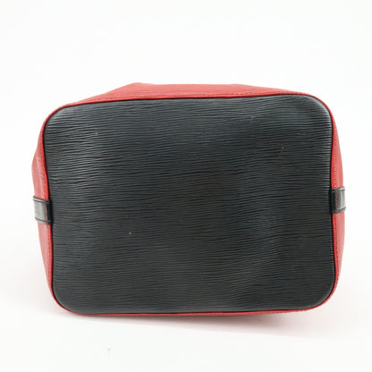 Louis Vuitton Bicolor Petit Noe Epi Leather, Red, Leather, Handbag