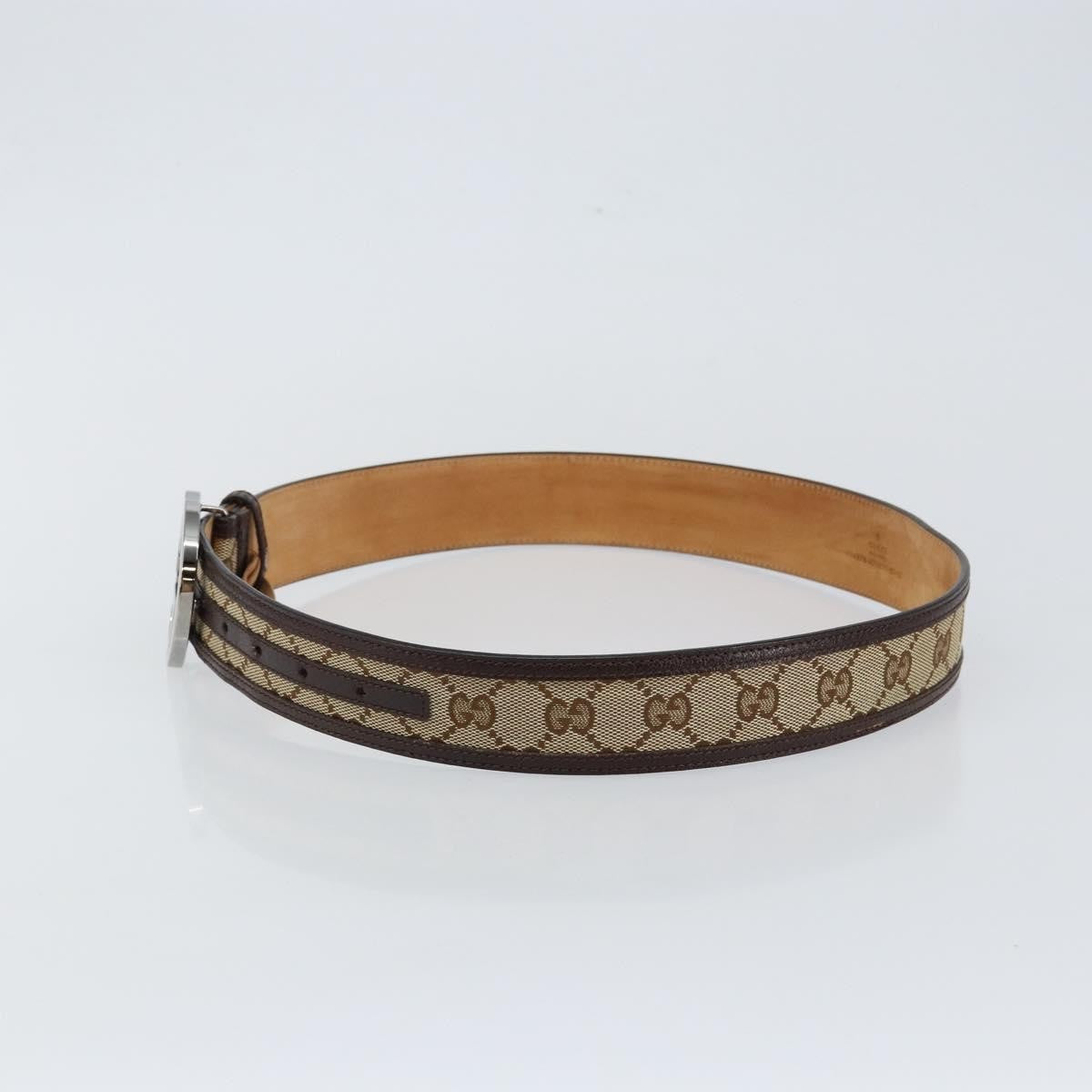 Gucci Interlocking G Belt GG Canvas, Beige, Canvas, Belt