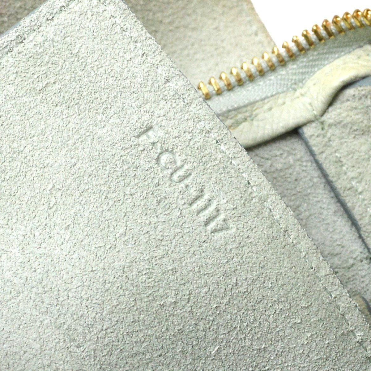 Celine Belt Textured Leather, Blue, Leather, Handbag