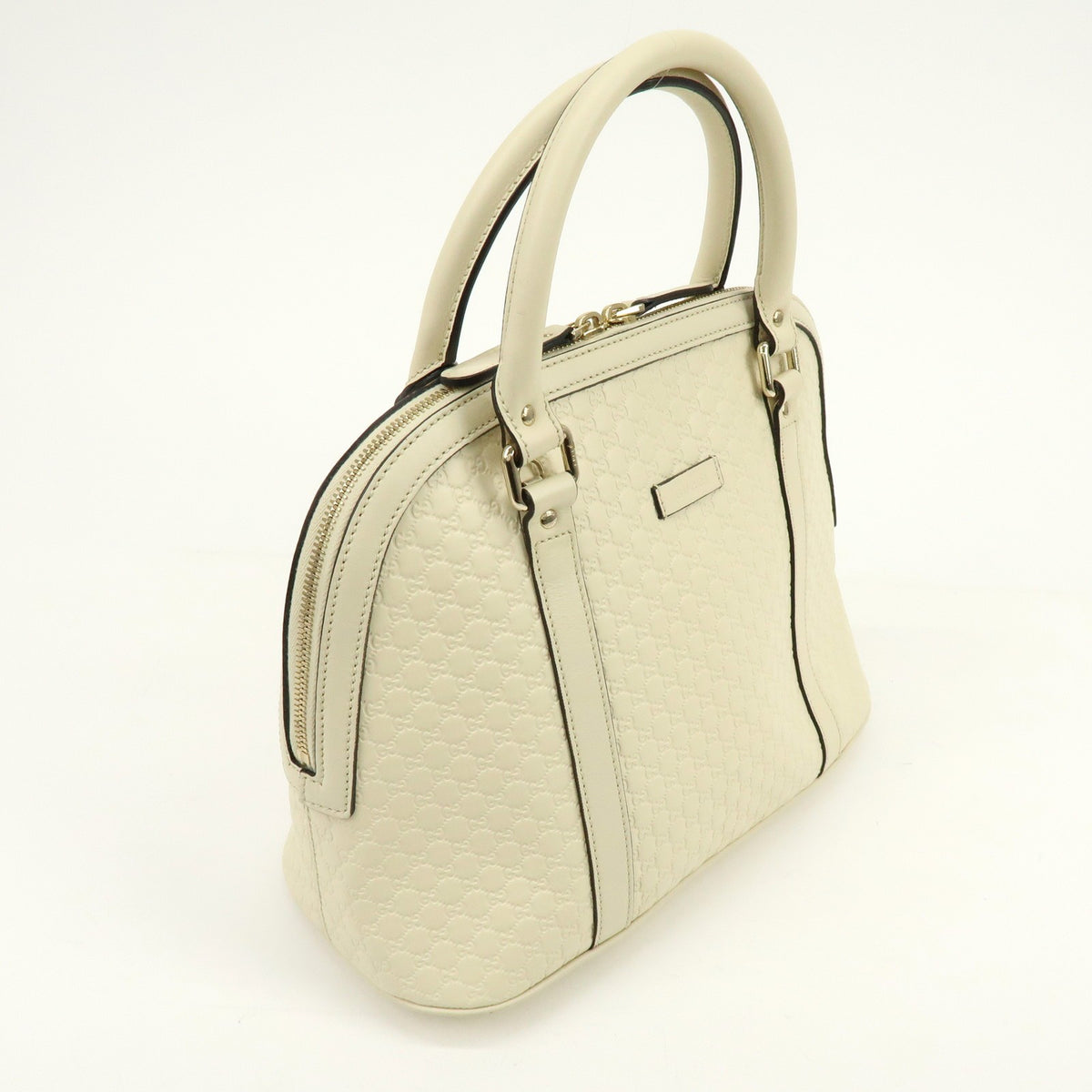 Gucci Convertible Dome Satchel Microguccissima Leather, Beige, Leather, Handbag