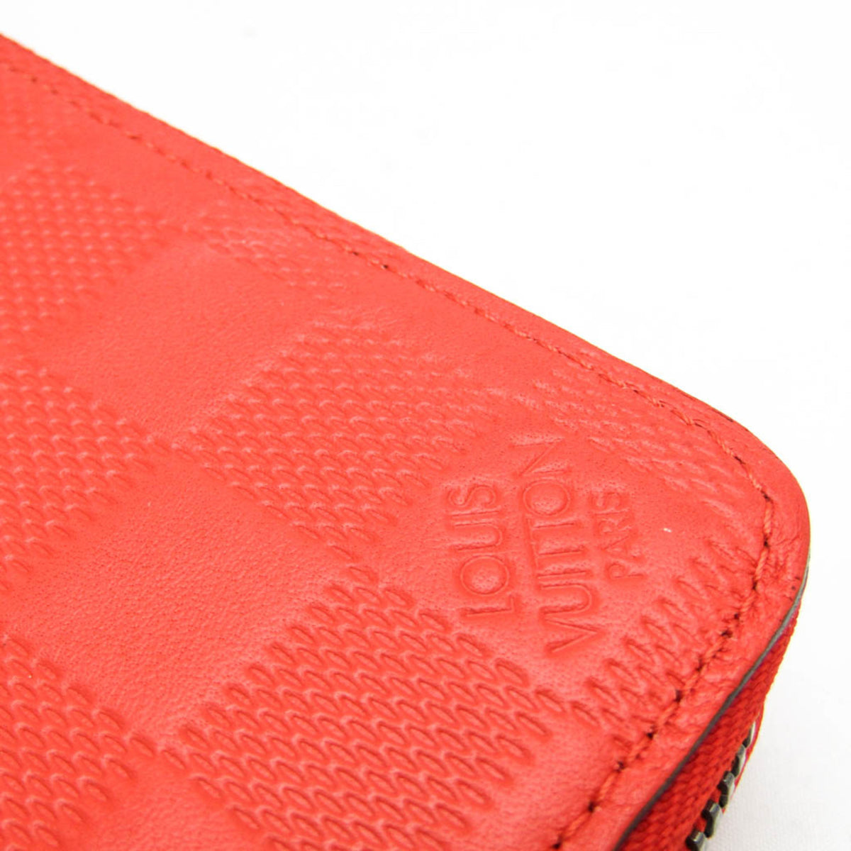 Louis Vuitton Zippy Damier Infini Leather, Red, Leather, Wallet
