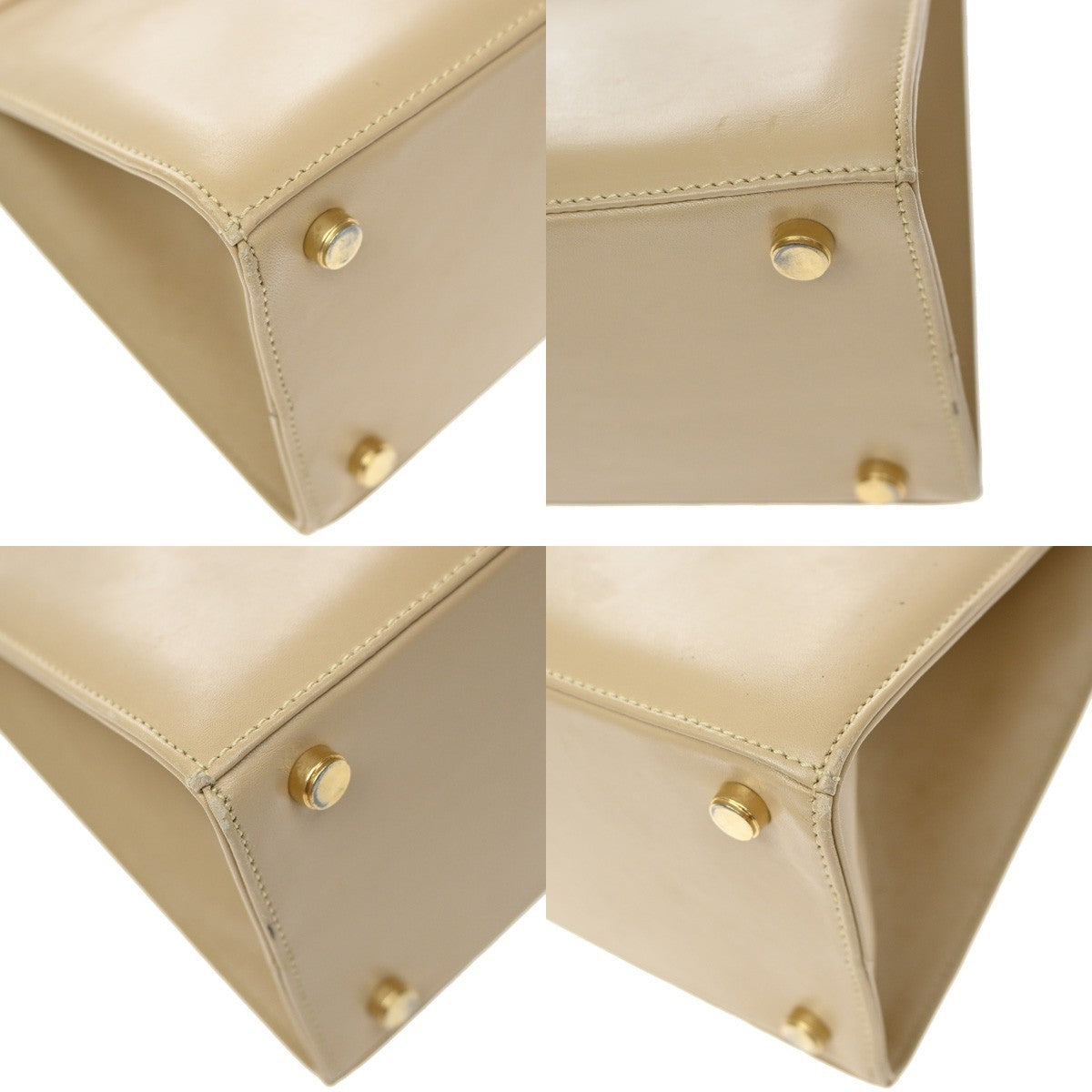 Salvatore Ferragamo Convertible Vara Bow Leather, Beige, Leather, Tote Bag