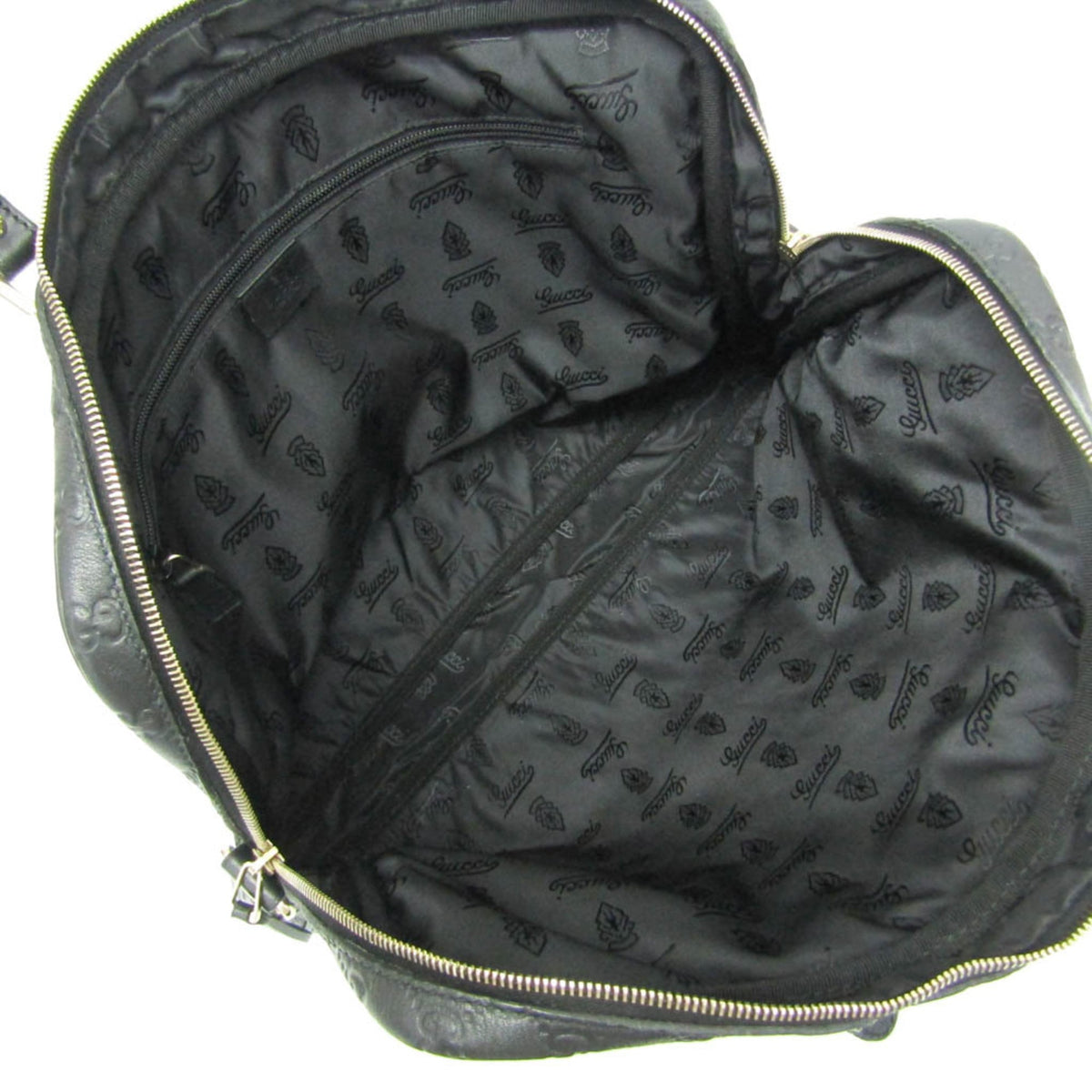 Gucci Convertible Briefcase Guccissima Leather, Black, Leather, Briefcase