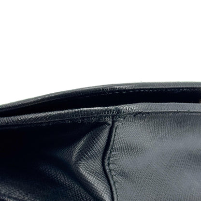 Prada Convertible Flap Clutch Saffiano Leather, Black, Leather, Clutch