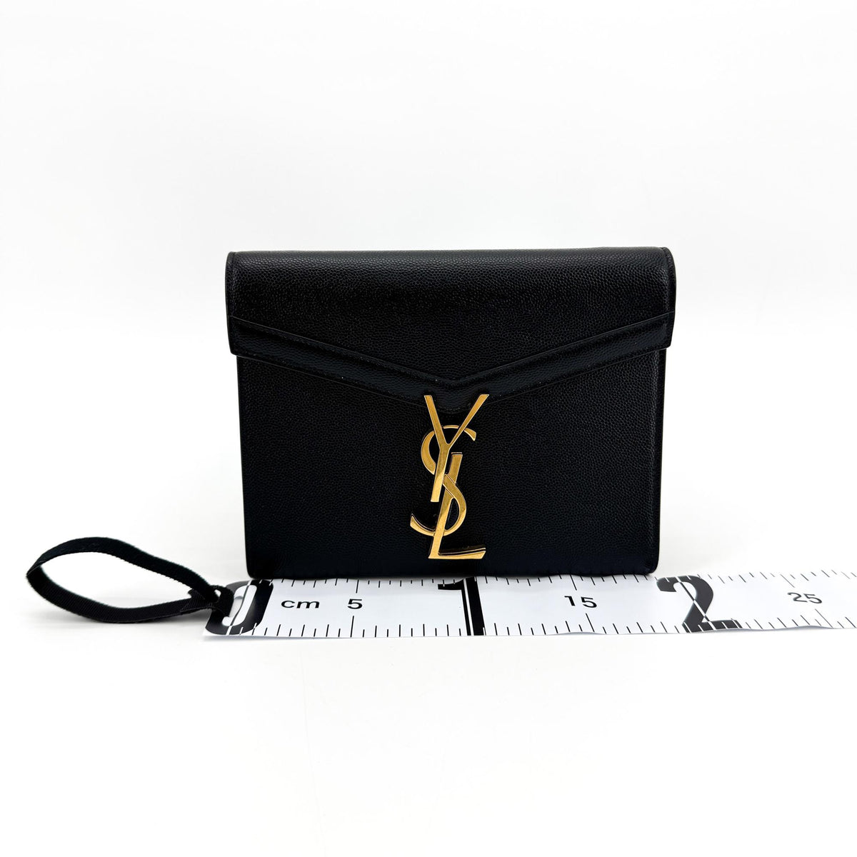 Saint Laurent Cassandra Chain Leather, Black, Leather, Shoulder Bag
