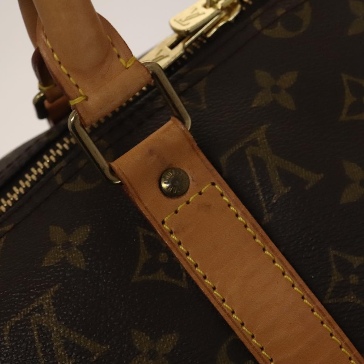 Louis Vuitton Keepall Bandouliere Bag Monogram Canvas, BROWN, CANVAS, Travel bag