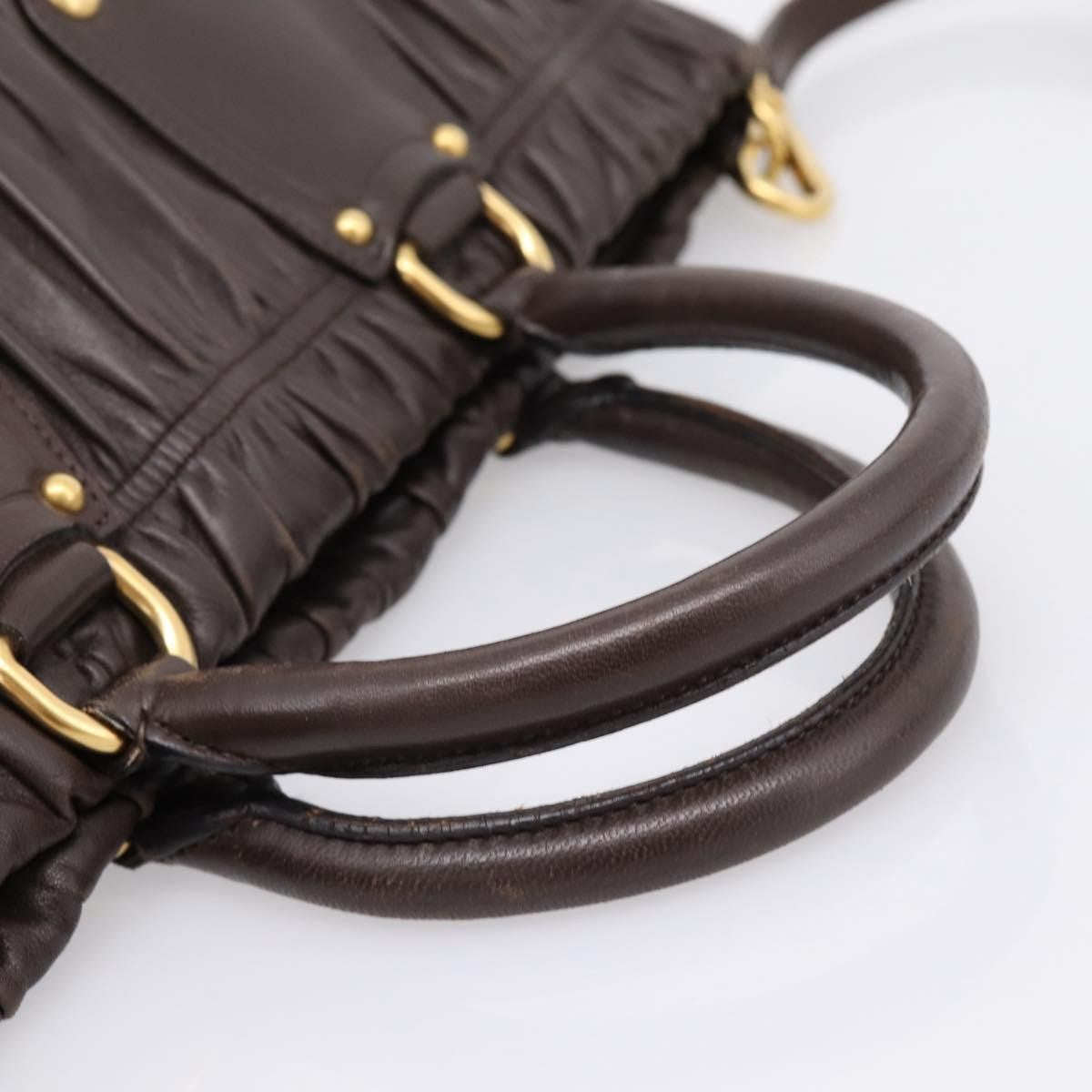 Prada Gaufre Nappa Leather, Brown, Leather, Tote Bag