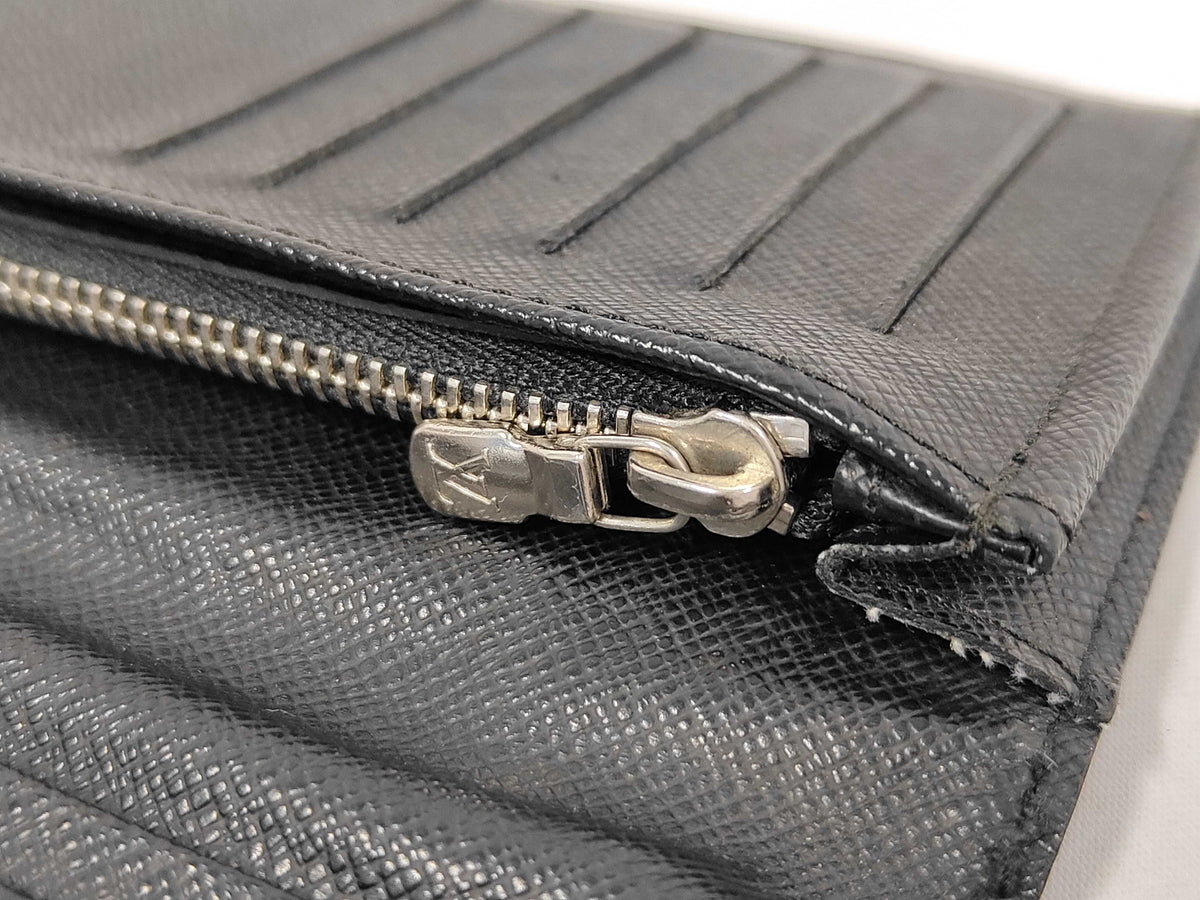 Louis Vuitton Brazza Damier Graphite, Black, Canvas, Wallet