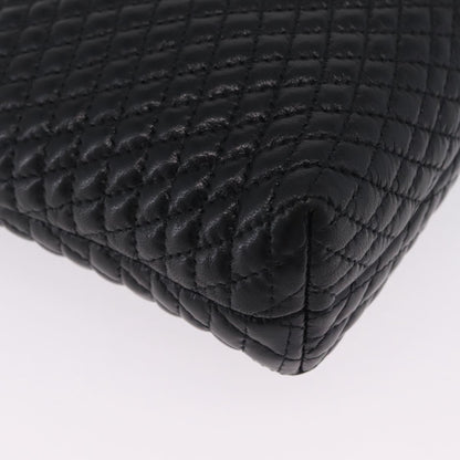 Bally Vintage Chain Quilted Leather, Black, Leather, Shoulder Bag
