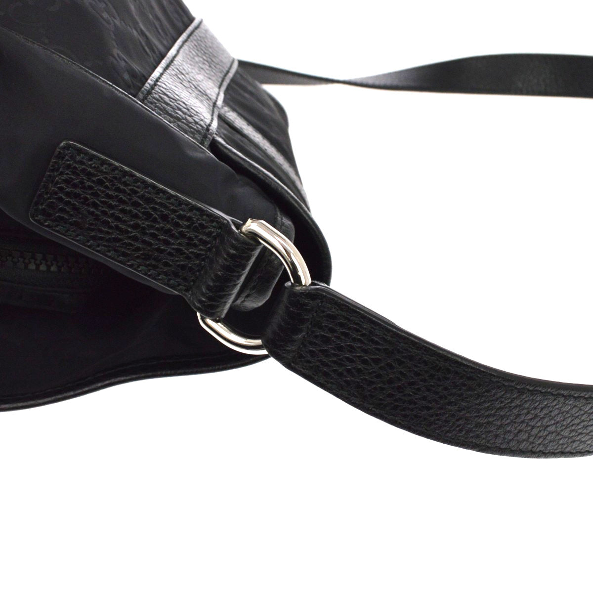Gucci Buckle Messenger GG Canvas, Black, Canvas, Handbag