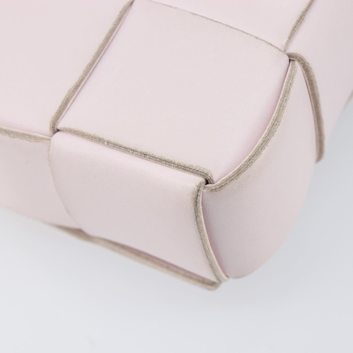 Bottega Veneta Cassette Maxi Intrecciato Leather, Pink, Leather, Crossbody Bag