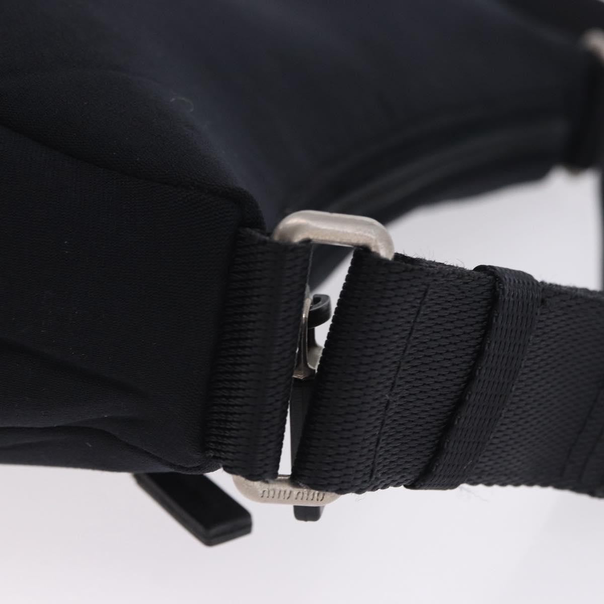 Miu Miu Shoulder Leather, Black, Nylon, Shoulder Bag