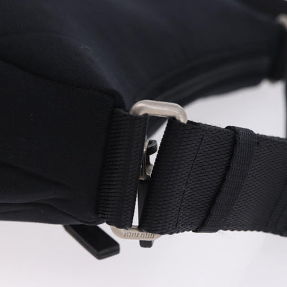 Miu Miu Shoulder Leather, Black, Nylon, Shoulder Bag