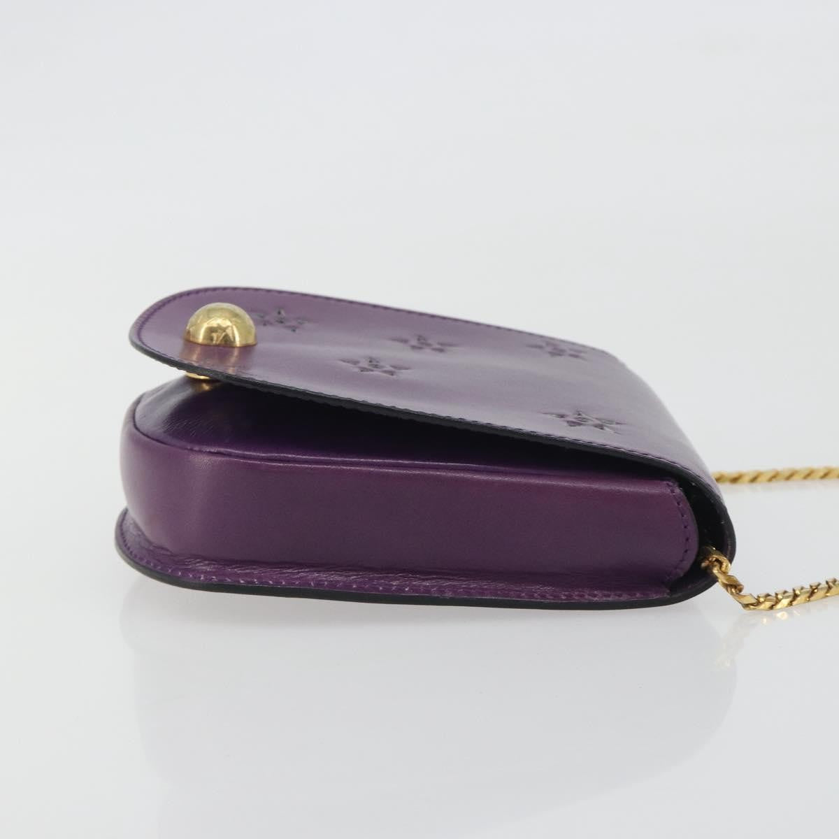 Celine Vintage Leather, Purple, Leather, Shoulder Bag