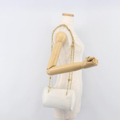 Christian Dior Shoulder Leather, White, Leather, Shoulder Bag
