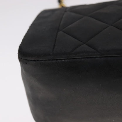 Chanel Vintage Diana Flap Bag Quilted Lambskin, BLACK, LEATHER, Shoulder bag