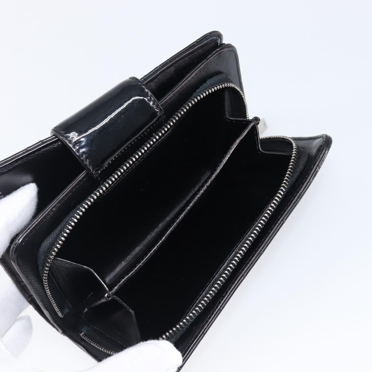 Chanel Brilliant CC French Quilted Patent, Black, Patent Leather, Wallet