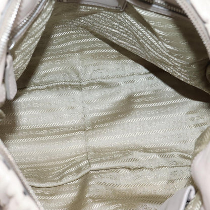 Prada Gaufre Convertible Nappa Leather, Gray, Leather, Tote Bag