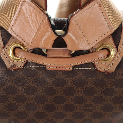 Celine Vintage Macadam Canvas, Brown, Canvas, Backpack