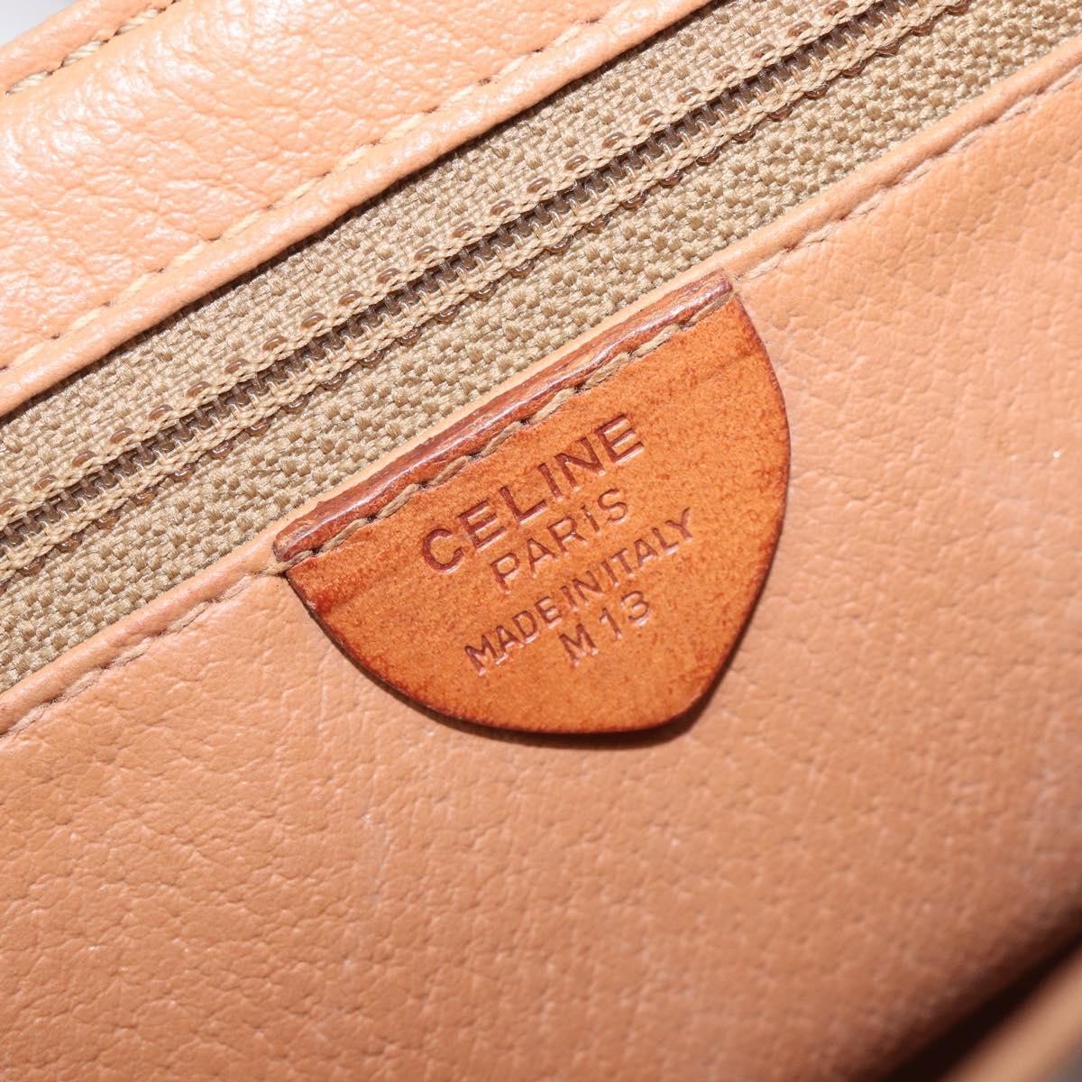 Celine Macadam Shoulder Canvas, Brown, Canvas, Crossbody Bag
