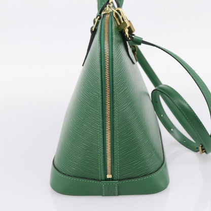 Louis Vuitton Alma Epi Leather, Green, Leather, Handbag