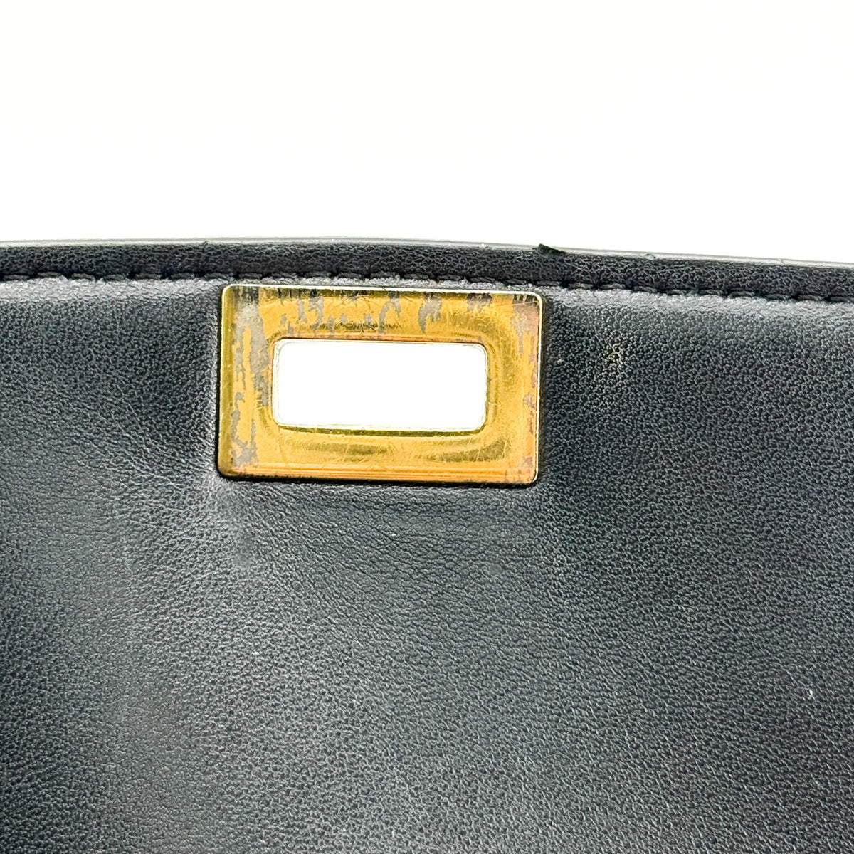 Celine Classic Box Smooth Leather, Black, Leather, Handbag