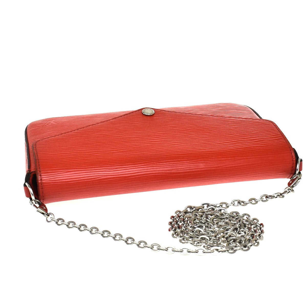 Louis Vuitton Felicie Chain Epi Leather, Red, Leather, Clutch