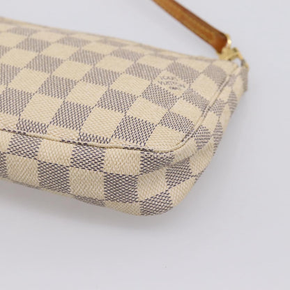 Louis Vuitton Pochette Accessoires Damier, White, Canvas, Clutch