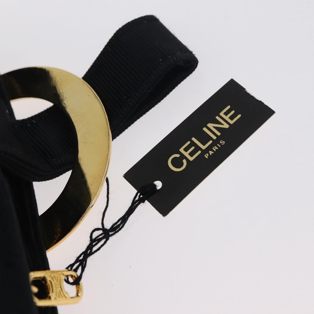 Celine Circle Logo Pouch Canvas, Black, Canvas, Clutch