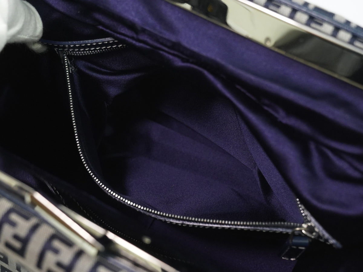 Fendi Vintage shoulderbag Canvas, Navy, Canvas, Shoulder Bag