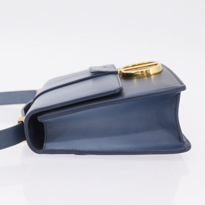 Christian Dior 30 Montaigne Flap Gradient Leather, Blue, Leather, Shoulder Bag