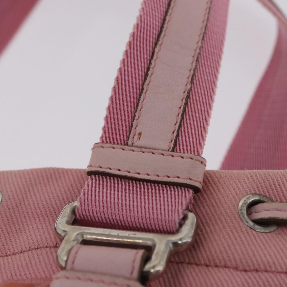Saint Laurent Kahala Drawstring Canvas, Pink, Canvas, Tote Bag