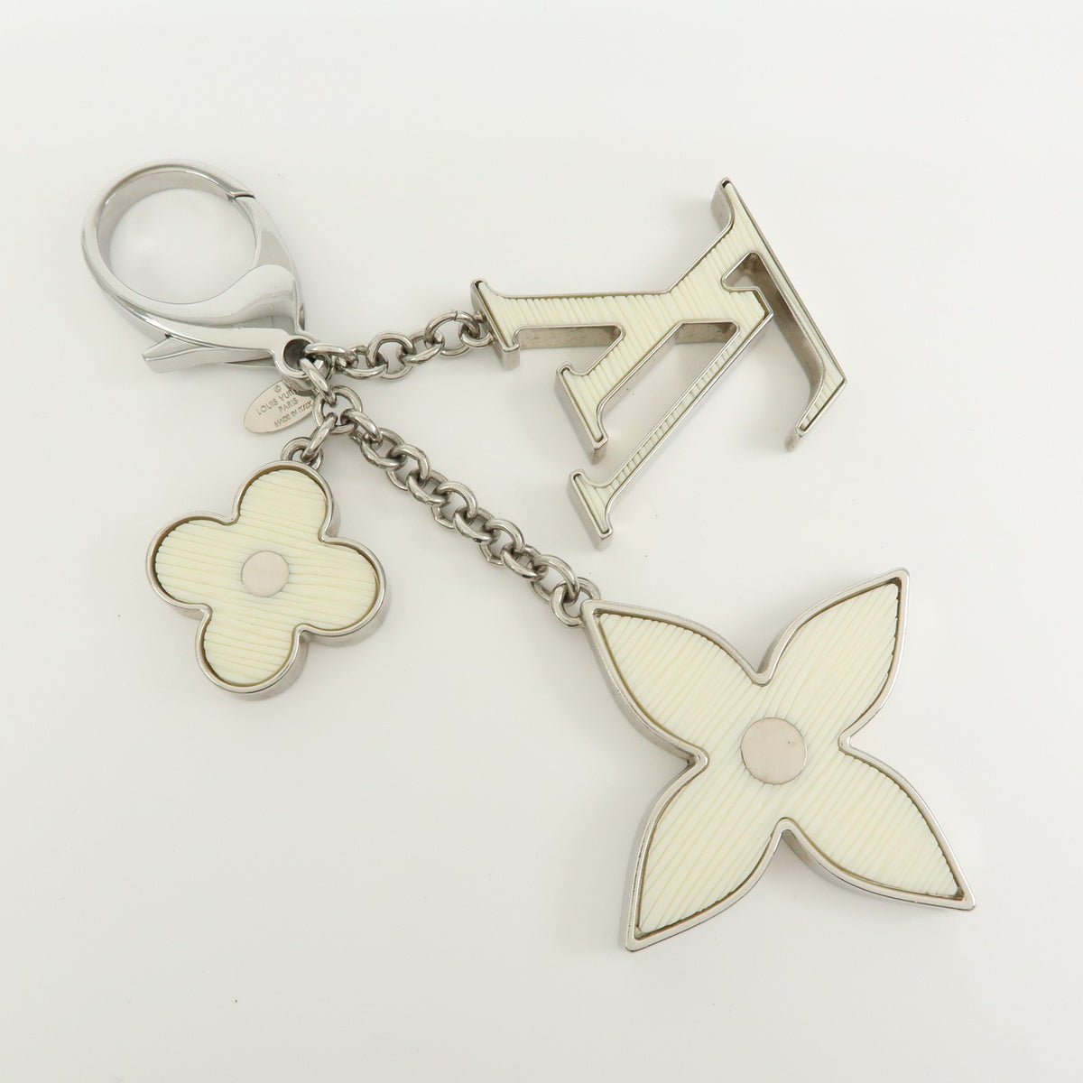 Louis Vuitton Fleur d'Epi Bag Charm Resin and Brass, White, Metal, Charm