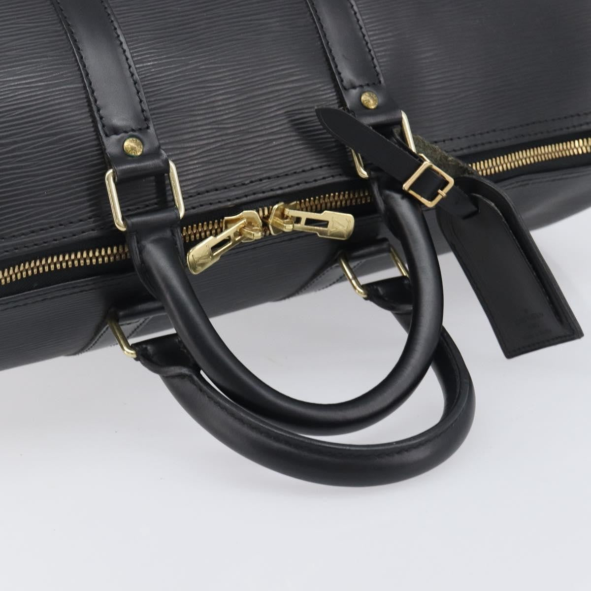 Louis Vuitton Keepall Epi Leather, Black, Leather, Travel Bag