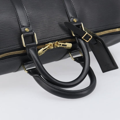 Louis Vuitton Keepall Epi Leather, Black, Leather, Travel Bag