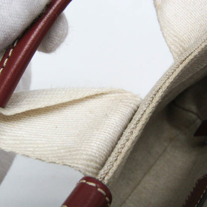 Chloe Woody Convertible Canvas with Leather, Beige, Canvas, Tote Bag