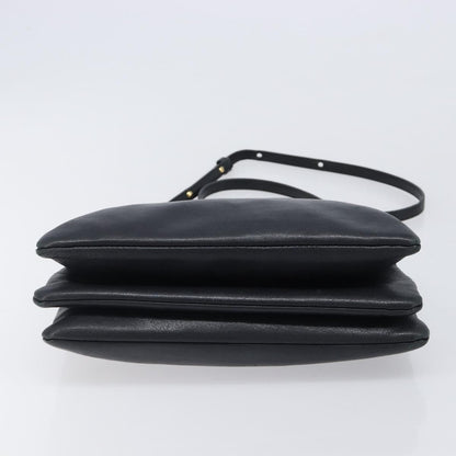 Celine Trio Leather, Black, Leather, Crossbody Bag