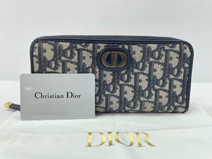 Christian Dior 30 Montaigne Voyageur canvas, Navy, Canvas, Wallet