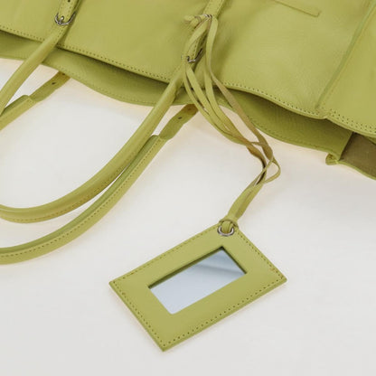 Balenciaga Papier A4 Zip Around Classic Studs Leather, Yellow, Leather, Handbag