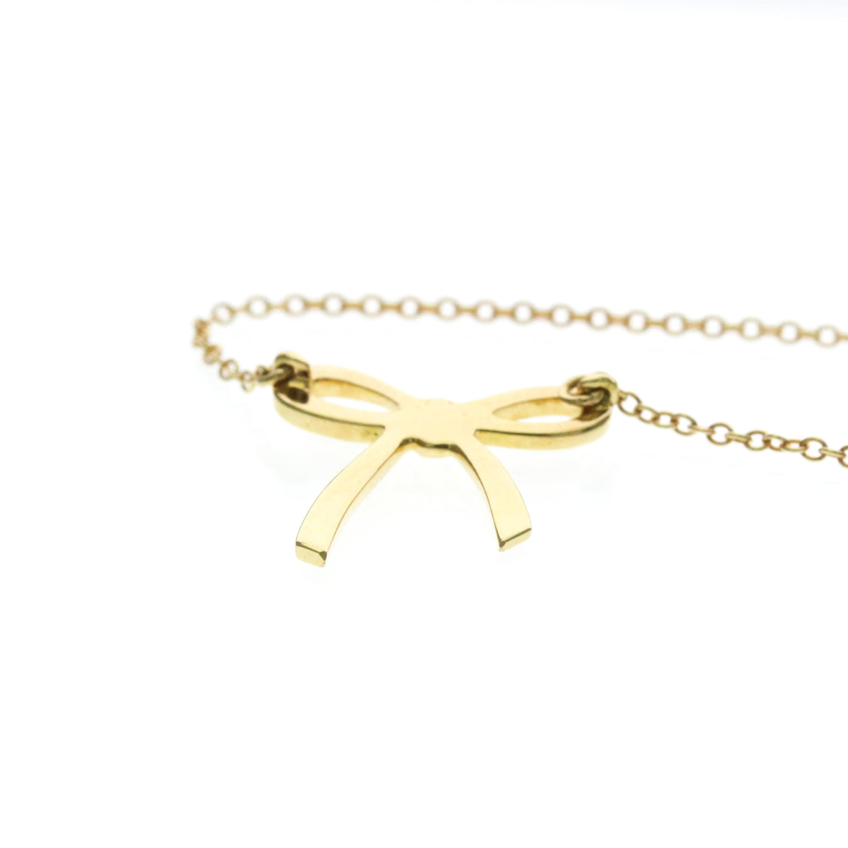 Tiffany & Co. Bow Pendant 18K Yellow Gold, Gold, Yellow Gold, Necklace