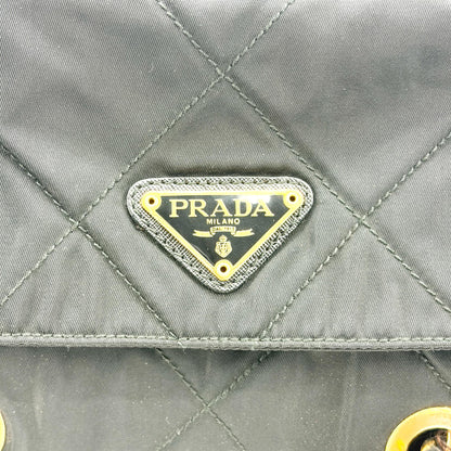 Prada Convertible Quilted Tessuto, Black, Nylon, Shoulder Bag