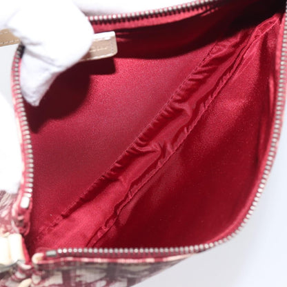 Christian Dior Vintage Saddle Bag Canvas, Red, Canvas, Clutch