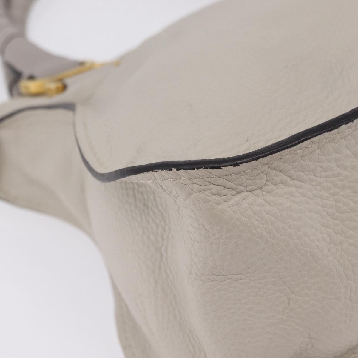 Chloe Marcie Satchel Leather, Gray, Leather, Handbag